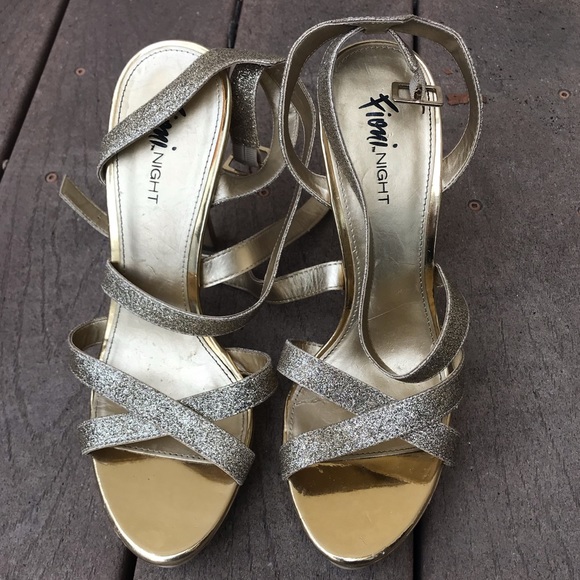 Gold Sparkly Heels - Picture 2 of 4